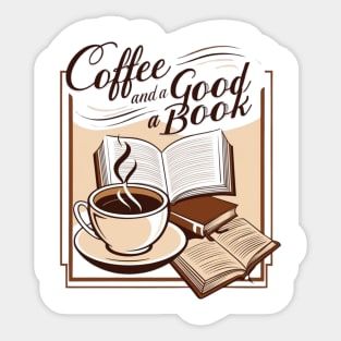 Coffee and a Good Book Sticker